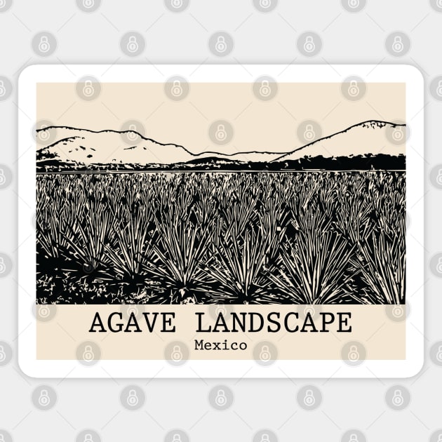 Agave Landscape - Mexico Magnet by Lakeric